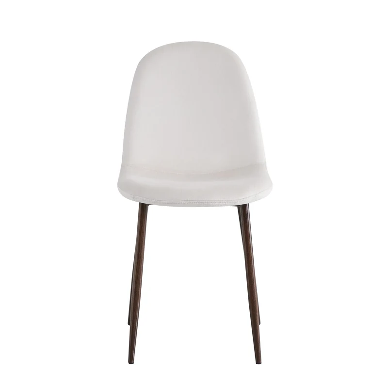 CHAISE SCANDINAVE PIED EFFET NOYER TISSU BEIGE