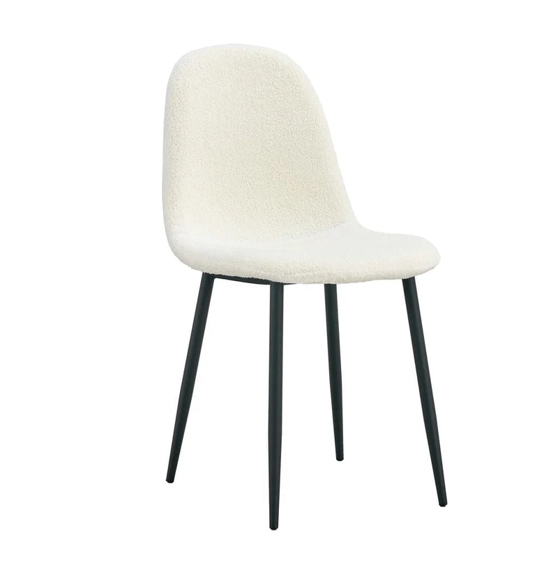 Lot de chaises SCANDINAVE en velours pieds métal noir