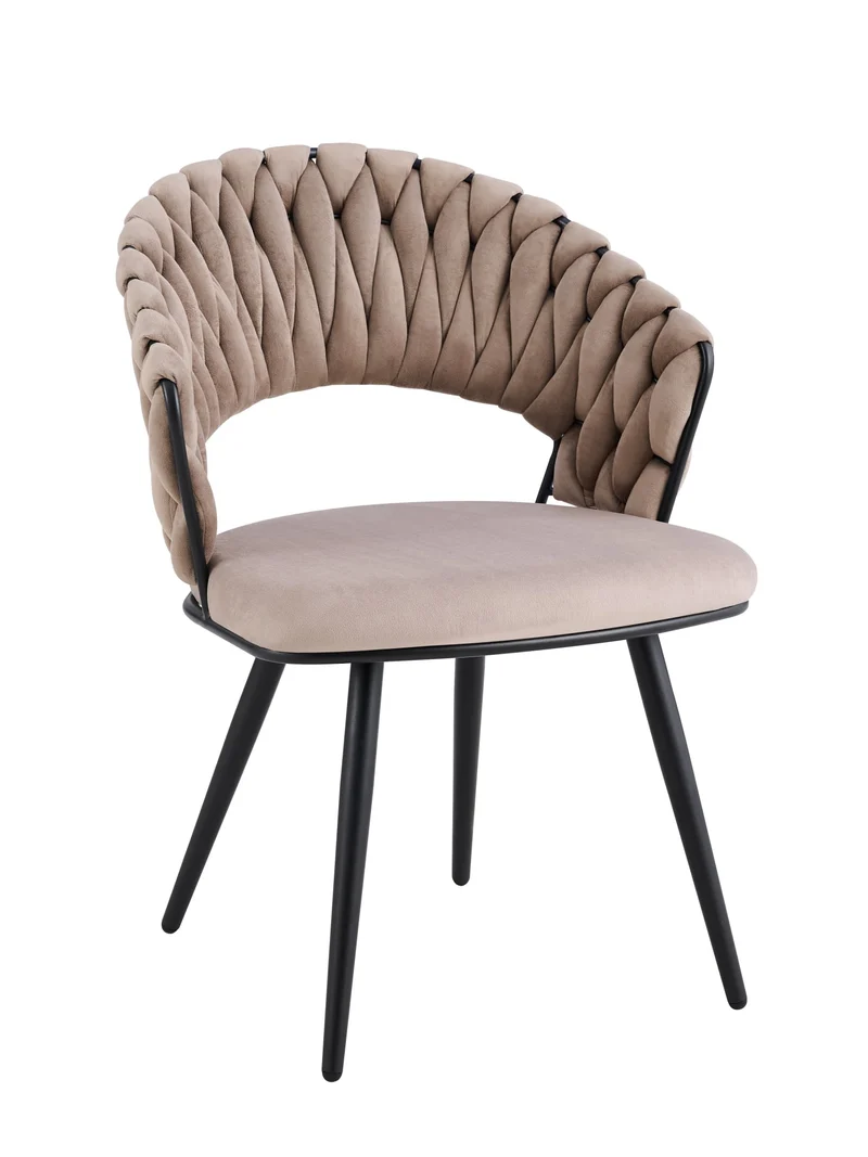 Lot de 2 chaises Carolina Pieds Métal Noir