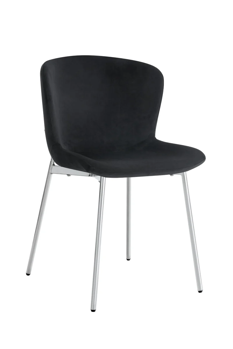 CHAISE HAILEY PIED CHROME ASSISE NOIR