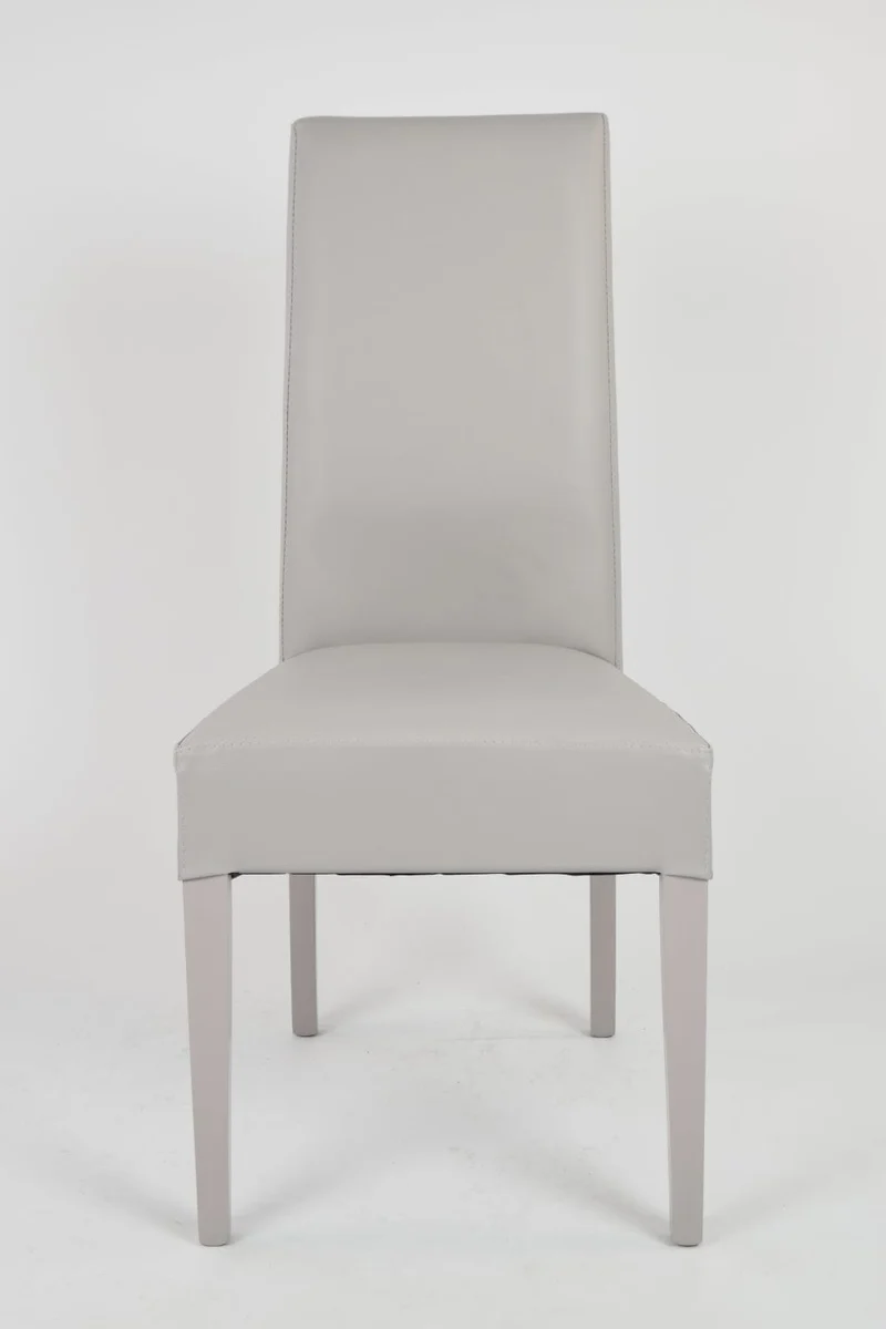 CHAISE KIRA GRIS PIEDS LAQUES GRIS