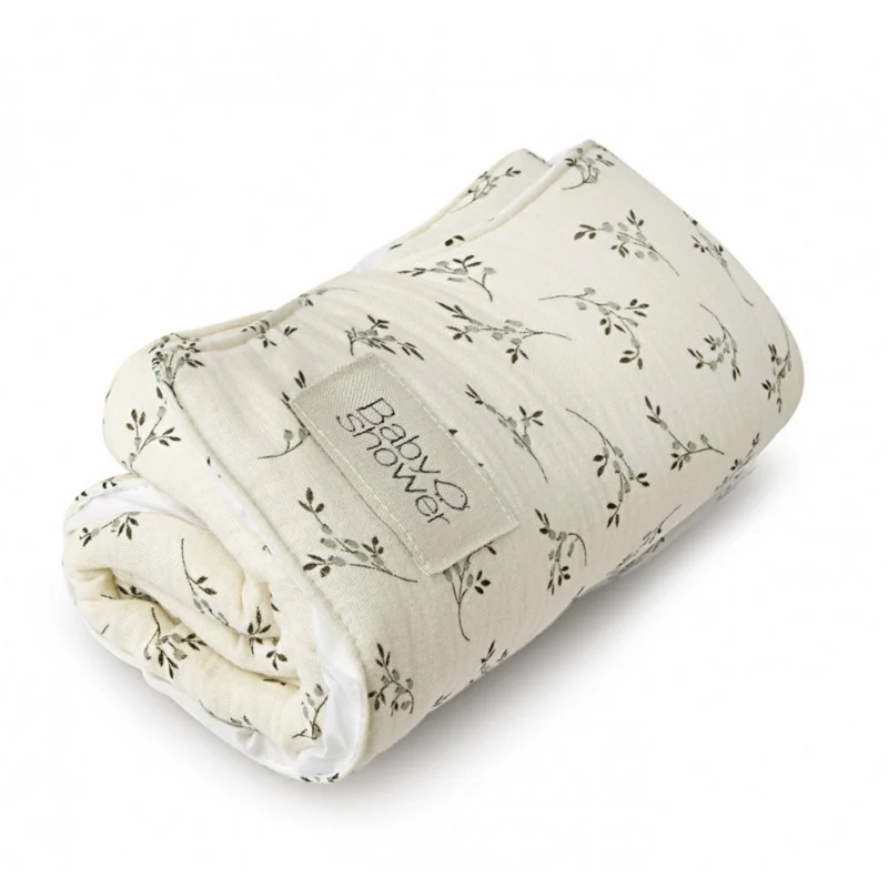 Matelas à langer nomade - fleur d'olivier