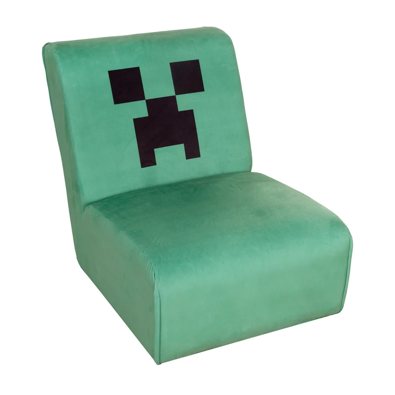 Gepolsterter Drehsessel 'Minecraft' - Design Creeper - Grün / Schwarz