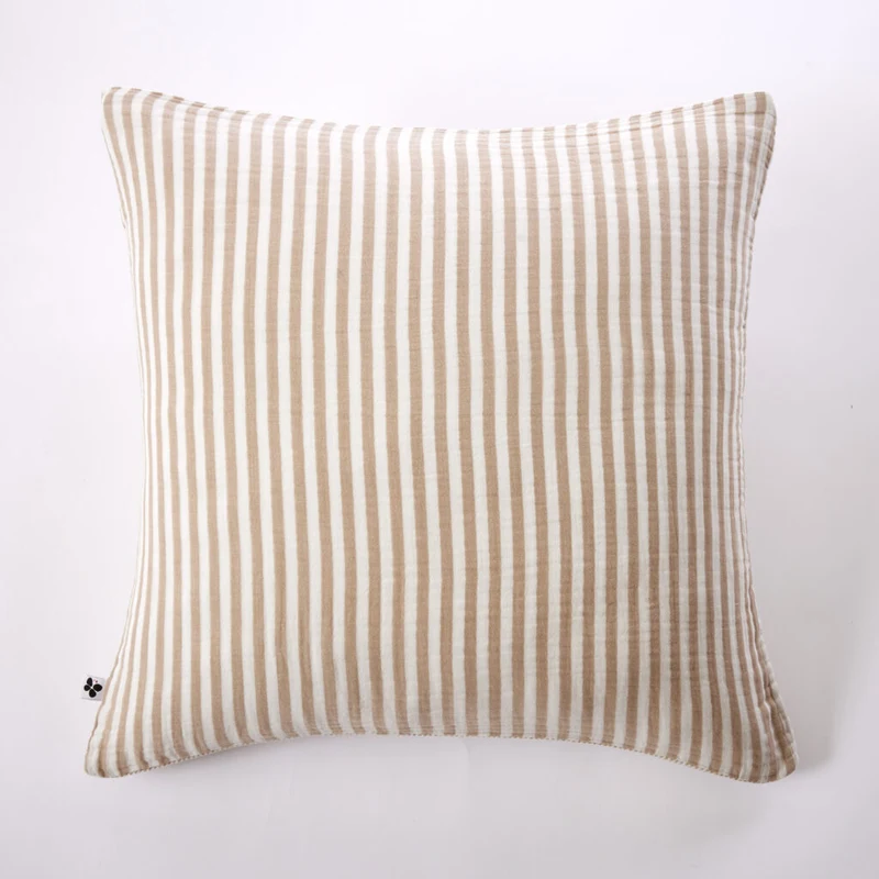 Taie d’oreiller 60 x 60 cm Gaze de coton tissée ROMIE Ficelle