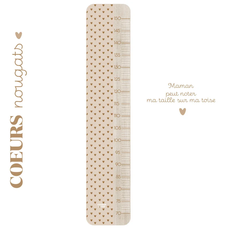 Toise en Bois Petit cœur - Nougat