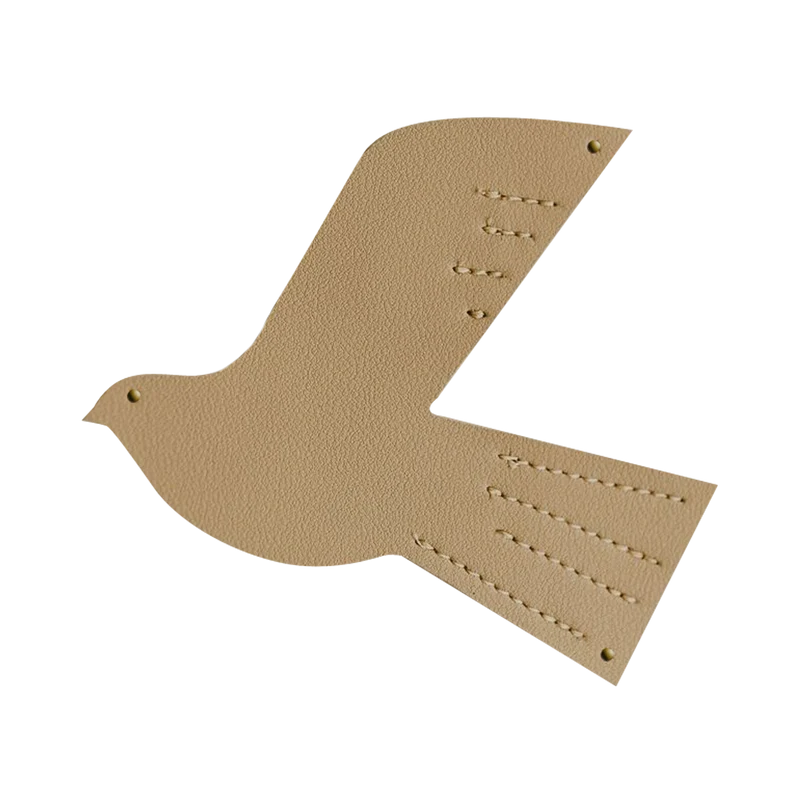 Oiseau en cuir - taille S - Caramel
