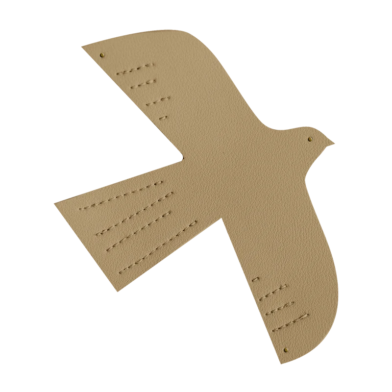 Oiseau en cuir - taille M - caramel