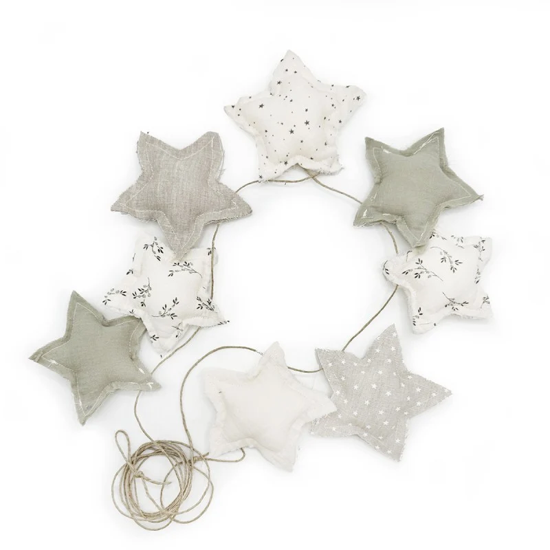 Guirlande étoile décorative - mix fleur d'olivier