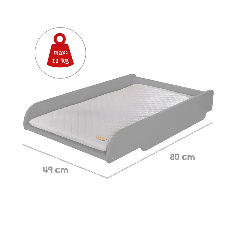 Hausbett 60 x 120 cm, FSC zertifiziert, taupe, 6-fach verstellbar, als Baby- & Beistellbett geeignet