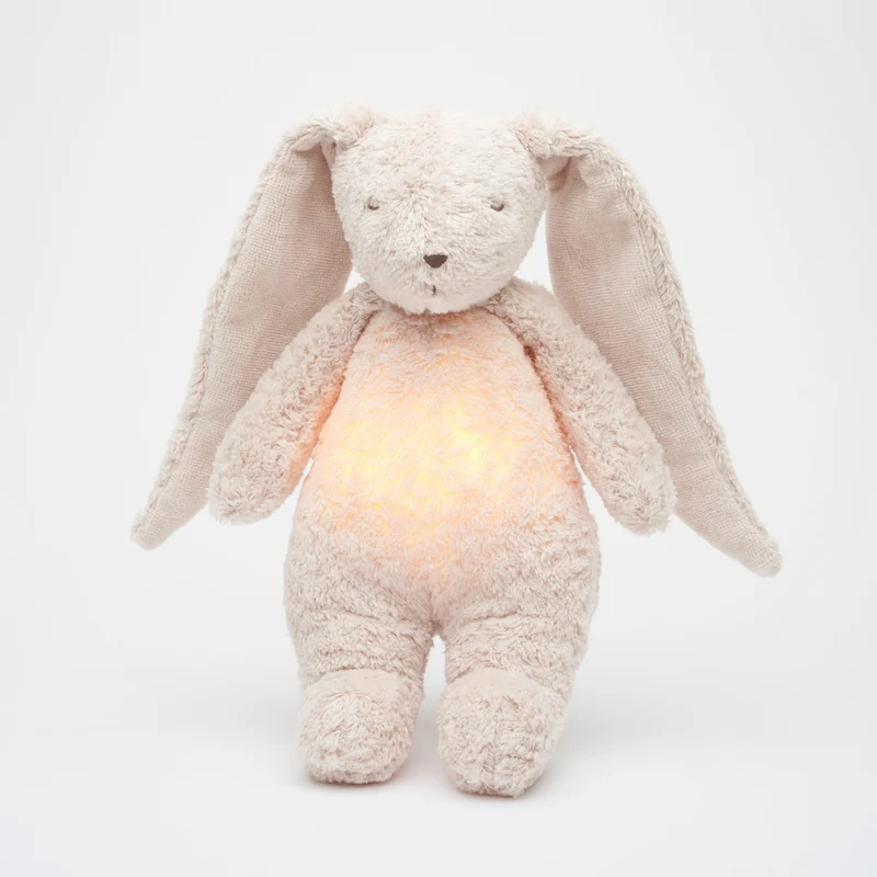 Moonie – lapin nature bio avec sons & lumières rose blush