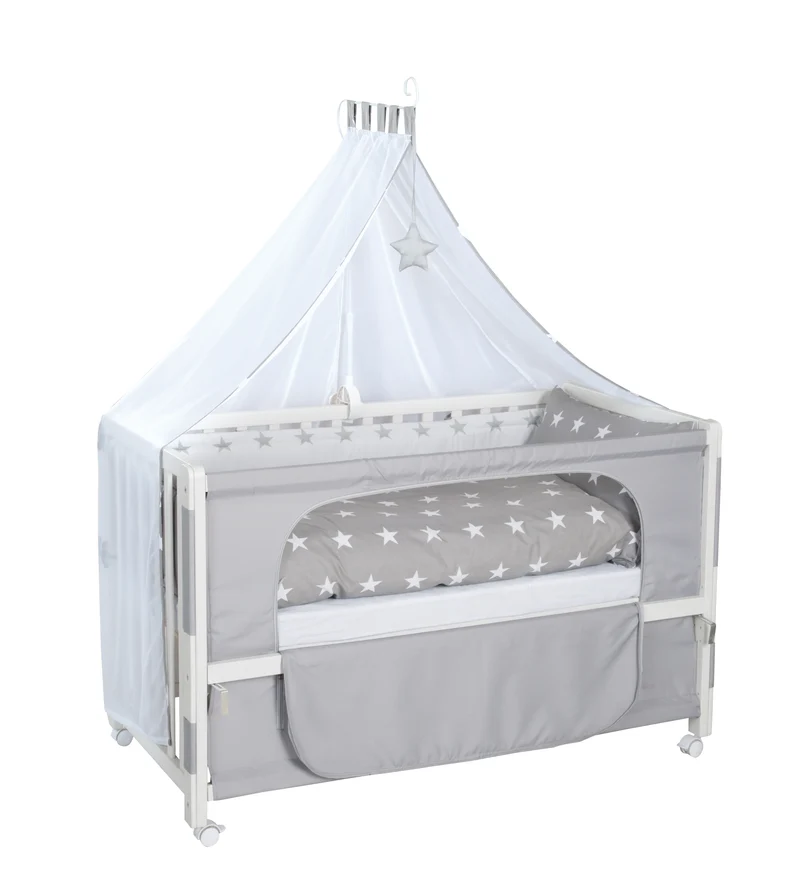 Room Bed 'Little Stars', 60 x 120 cm, Beistellbett zum Elternbett mit kompletter Ausstattung