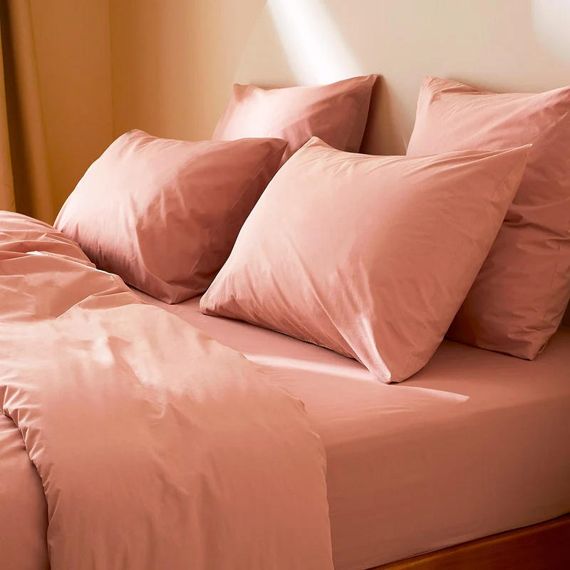 Pack taie et sous-taie en percale de coton bio