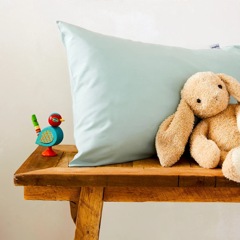 Pack taie et sous-taie enfant en percale de coton bio