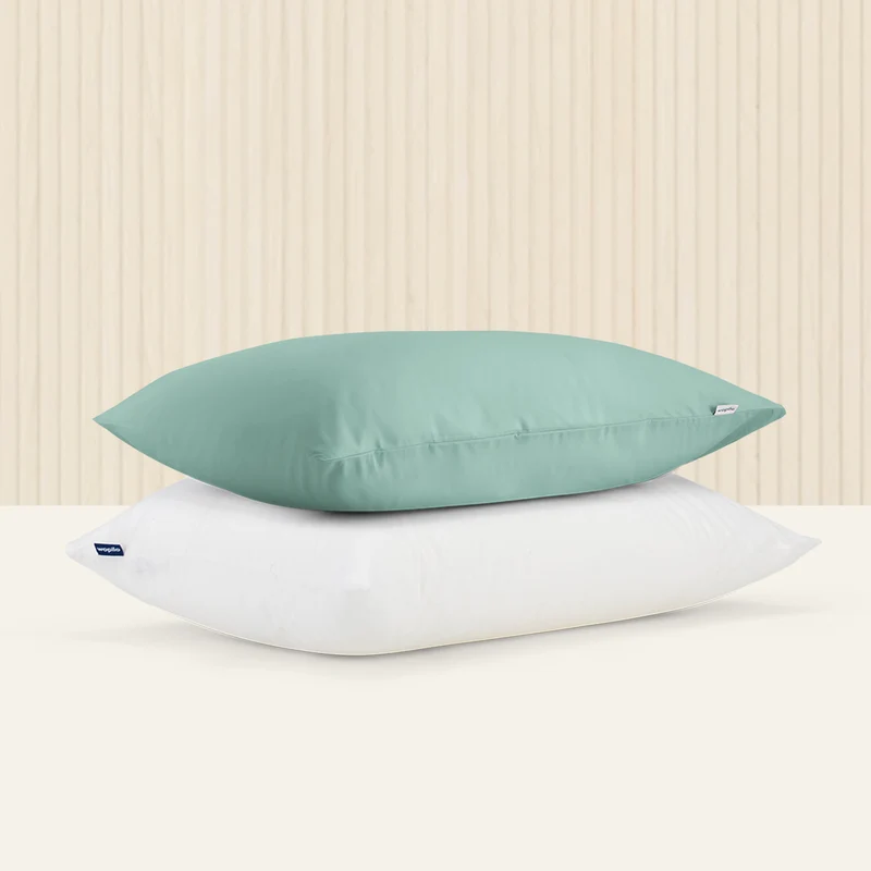 Pack taie et sous-taie enfant en percale de coton bio