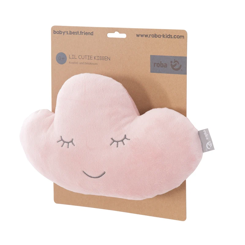 Kuschelkissen Wolke 'roba Style', Rosa/Mauve, flauschiges Dekokissen für Baby- & Kinderzimmer