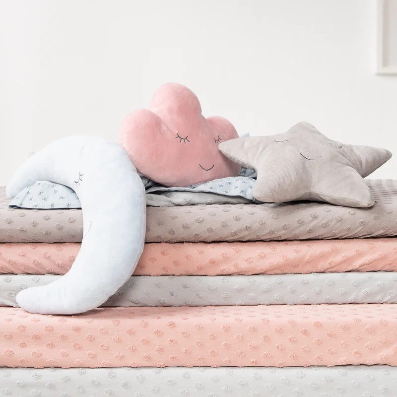 Kuschelkissen Wolke 'roba Style', Rosa/Mauve, flauschiges Dekokissen für Baby- & Kinderzimmer