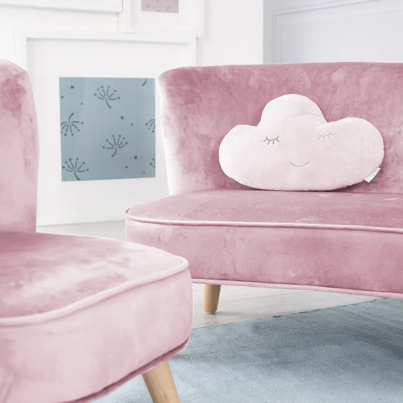Kuschelkissen Wolke 'roba Style', Rosa/Mauve, flauschiges Dekokissen für Baby- & Kinderzimmer