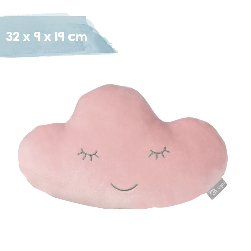 Kuschelkissen Wolke 'roba Style', Rosa/Mauve, flauschiges Dekokissen für Baby- & Kinderzimmer