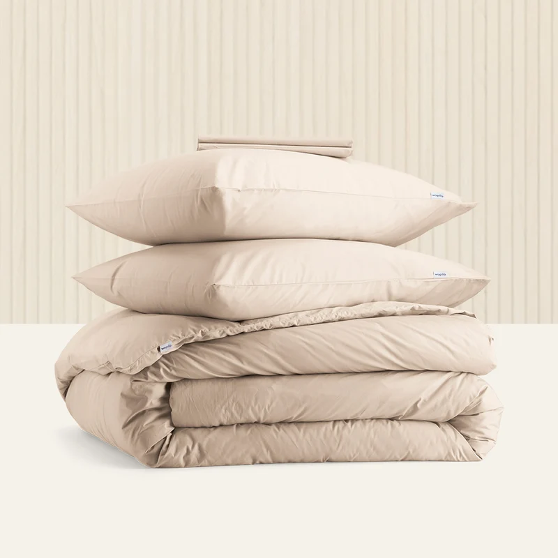 La parure de lit en percale de coton bio