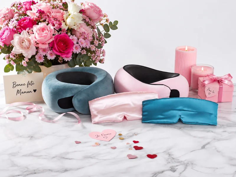 Pack Voyage - Oreiller + Masque en Satin