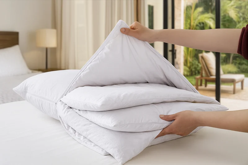 Oreiller Ergonomique à Hauteur Ajustable – 3 Couches Modulables – Douleurs Cervicales & Sommeil Sur-Mesure