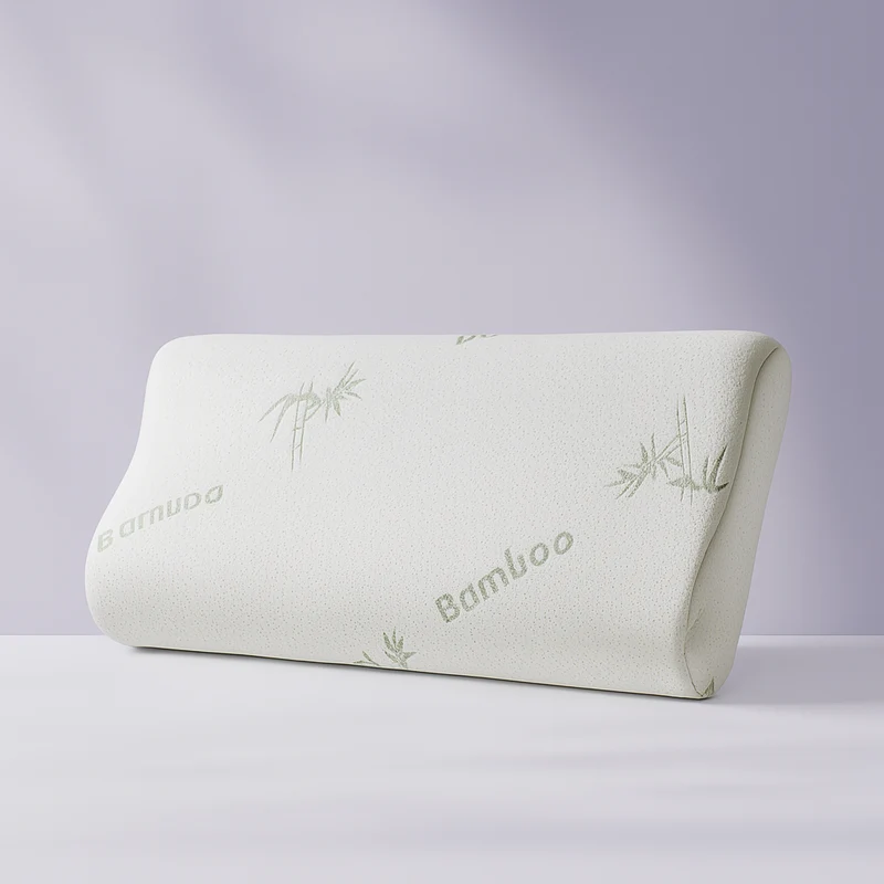Oreiller Ergonomique Fibre De Bambou à Mémoire de Forme - Soutien Nuque