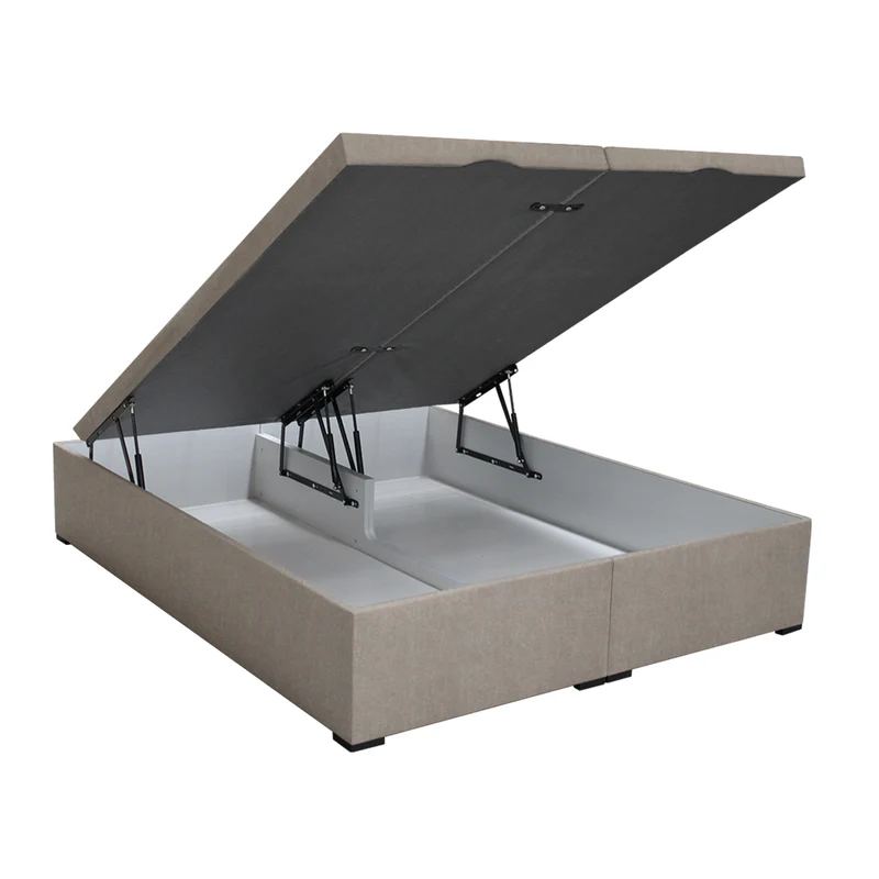 Sommier coffre Alcove Lattes actives - Taupe