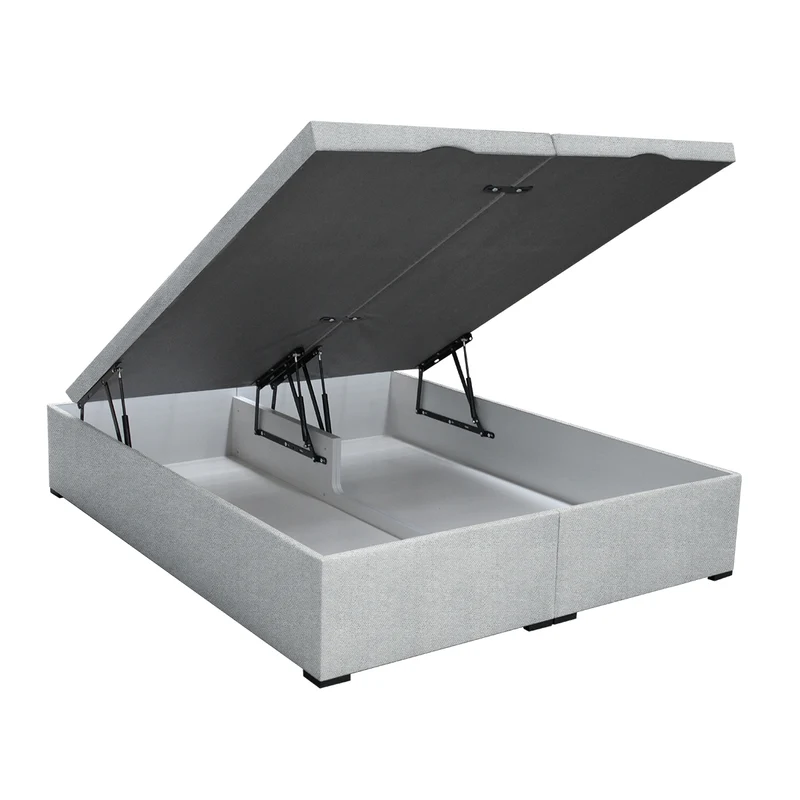 Sommier coffre Alcove Lattes passives - Gris