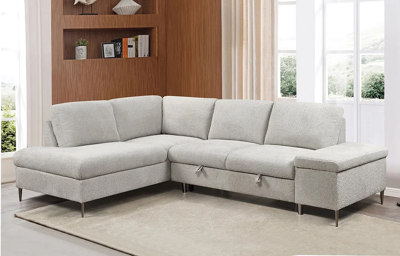 AVALON™ – SOFA BED SECTIONAL IN BOUCLÉ FABRIC – IF-9023