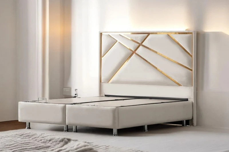 LIT COFFRE PARMA BEIGE CLAIR