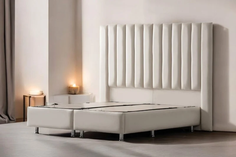 LIT COFFRE ATHENA BLANC CASSE