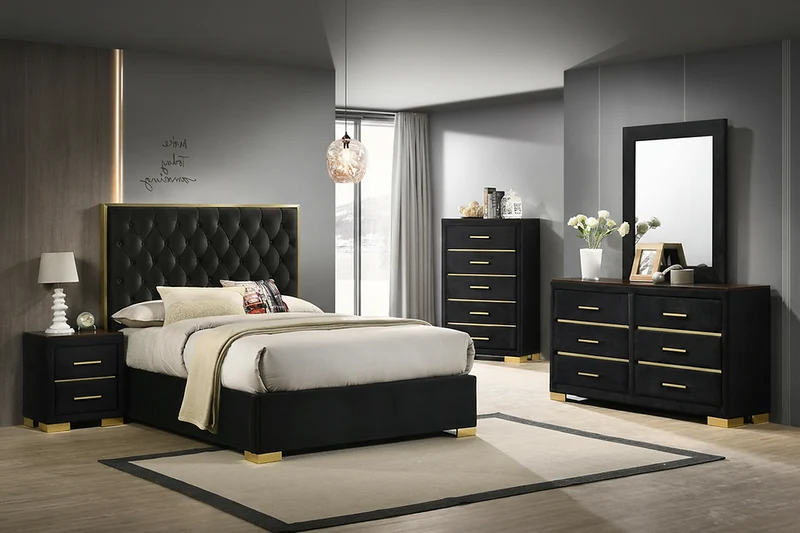 CHLOE-BLACK™ – 6-PIECE BEDROOM SET