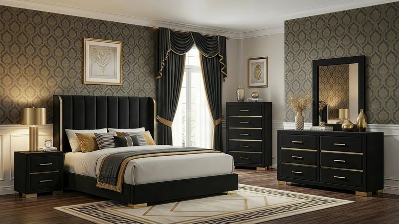 MADISON-BLACK™ – 6-PIECE BEDROOM SET