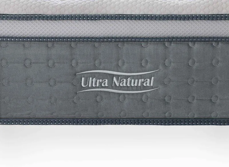 Matelas hybride NATURAL 140 x 190 cm ressorts ensachés et soie épaisseur 29 cm