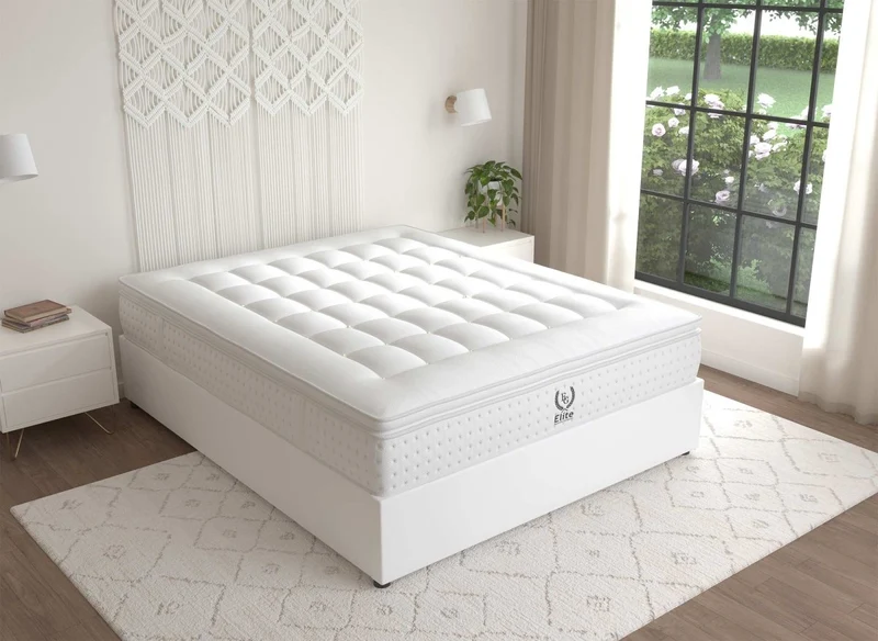 Matelas hybride mousse mémoire en gel et ressorts ensachés 160 x 200 cm épaisseur 31 cm SERENA