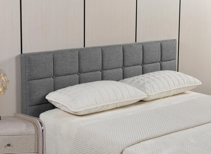 Tête de lit en tissu gris design 160 cm ALVERA