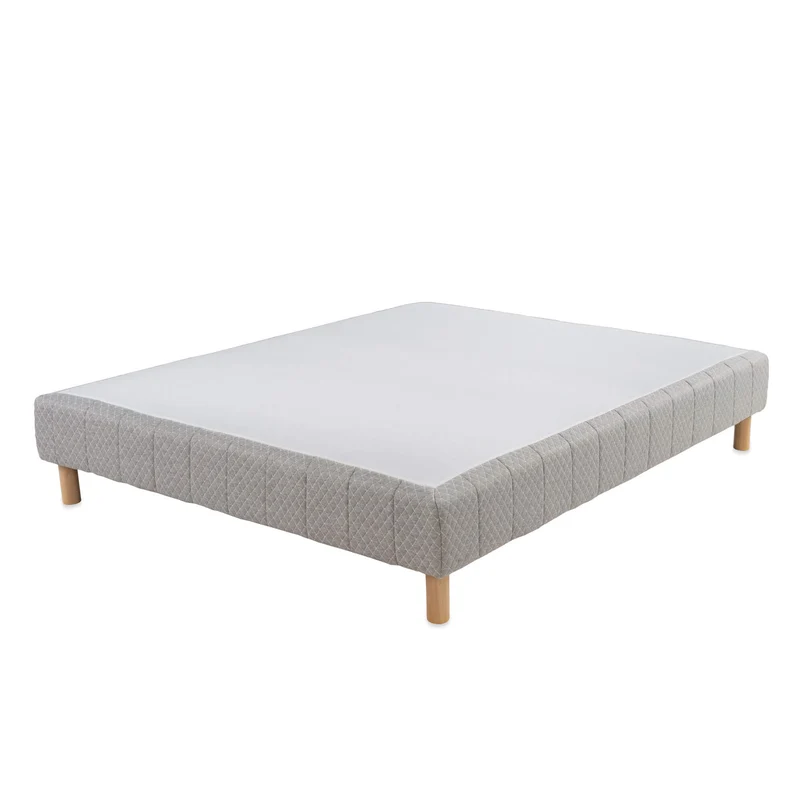 Sommier tapissier ressorts ensachés - H 35 cm - Tissu nid d'abeille - SONGES