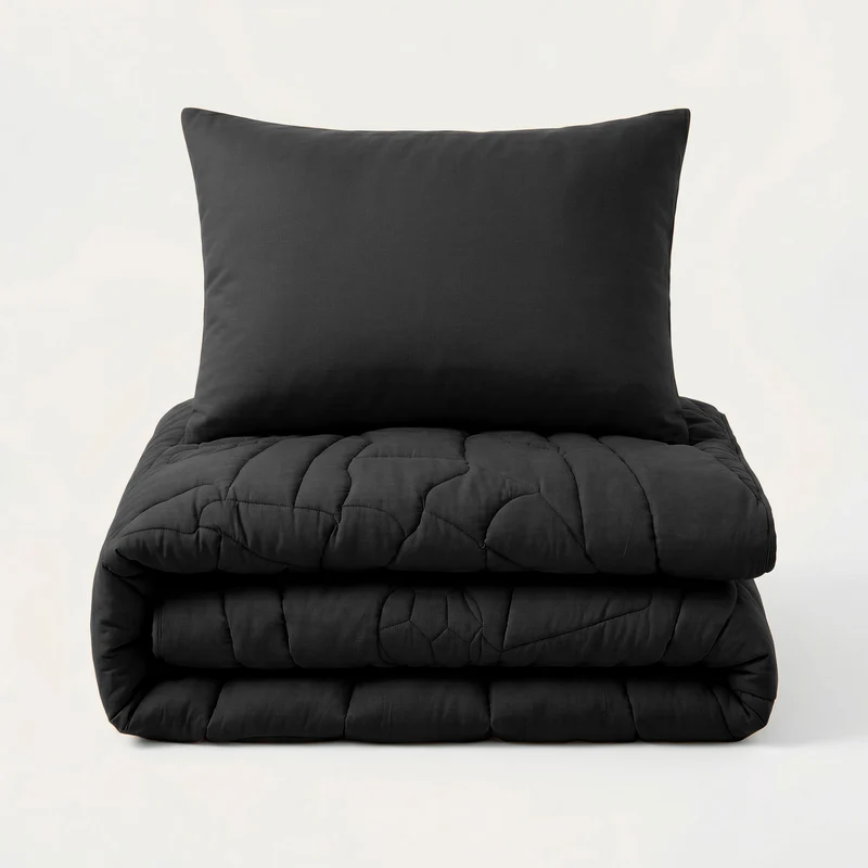 Wasbaar Kids All Season Dekbed | Voetbal Spits | Black | Met Kussensloop