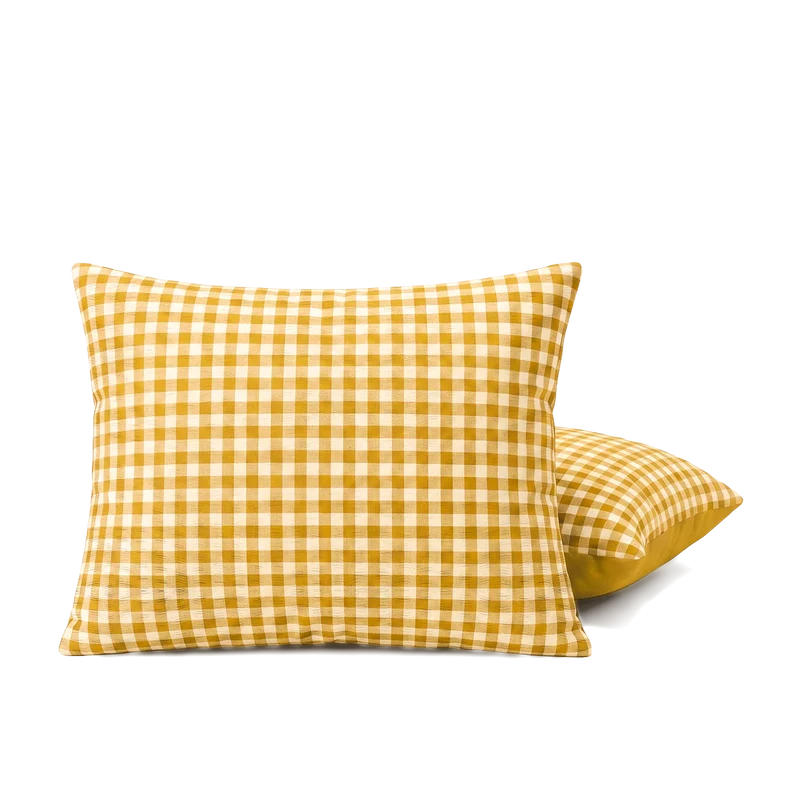 Kussenslopen | Seersucker | Ochre | Set van 2