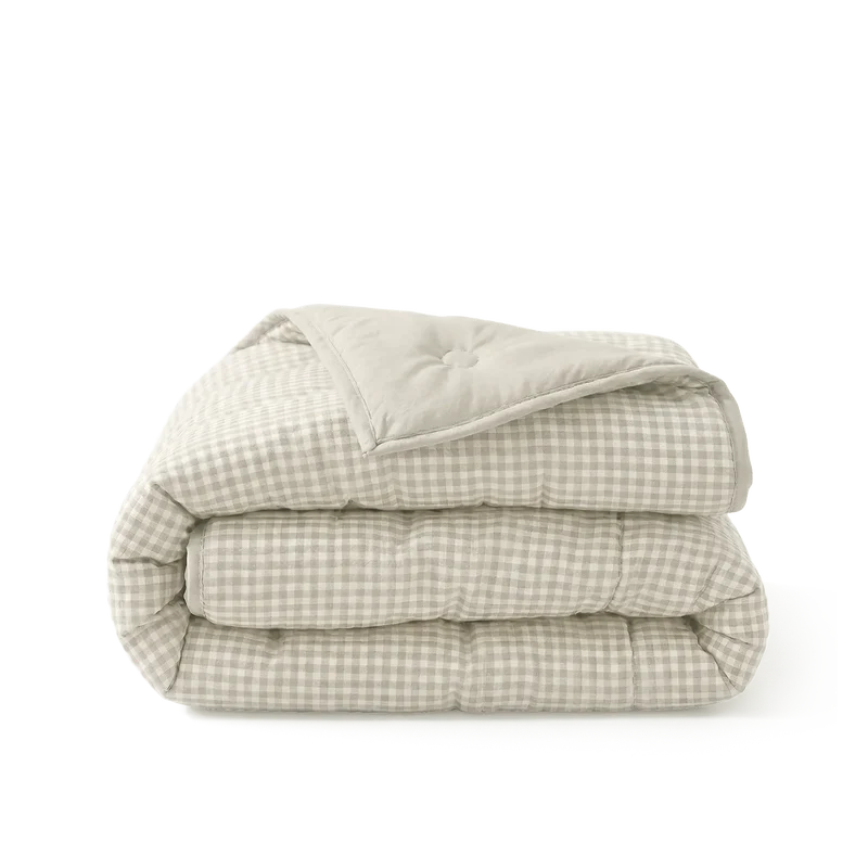Wasbaar All Season Dekbed | Seersucker | Greige