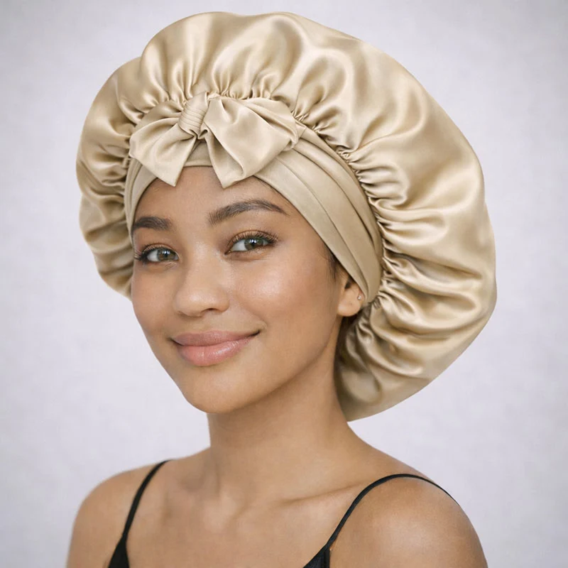 Bonnet de nuit en soie ajustable XL