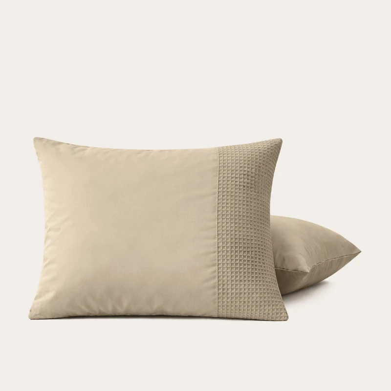 Kussenslopen | Wafel | Taupe | Set van 2
