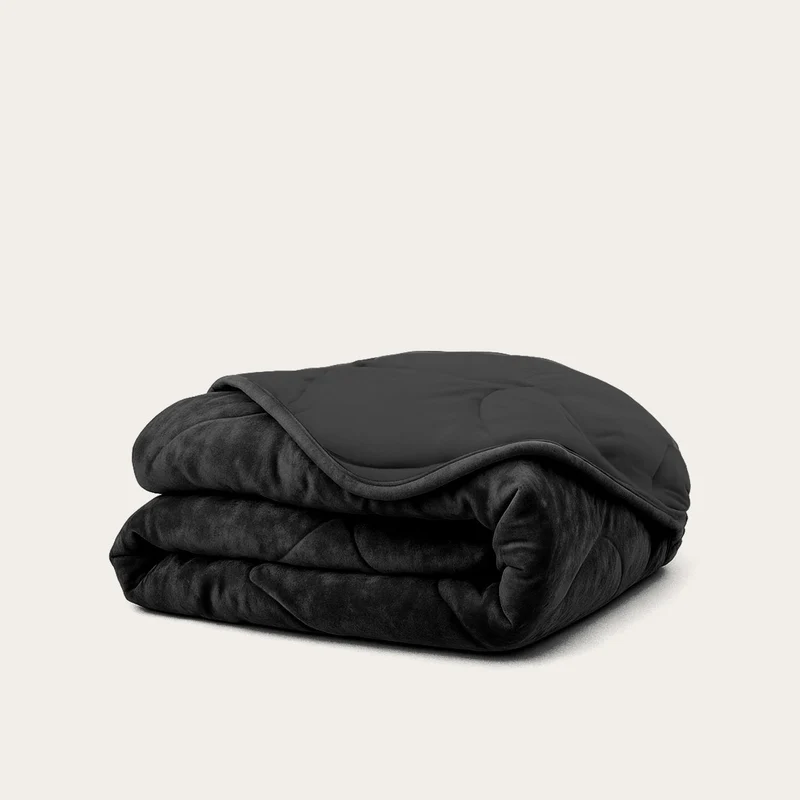Wasbaar All Season Dekbed | Teddy Velvet | Black