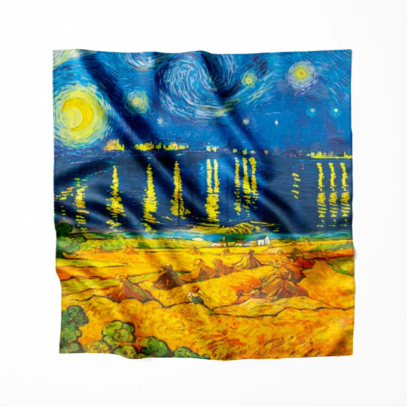 Foulard en soie Van Gogh Champ de Blé