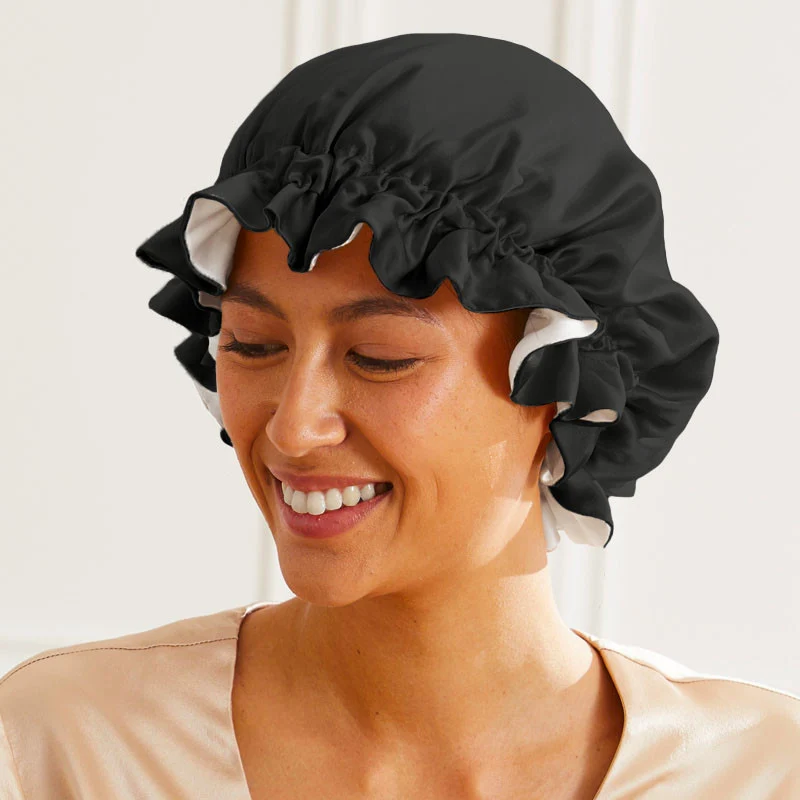 Bonnet de nuit Charlotte double face en soie