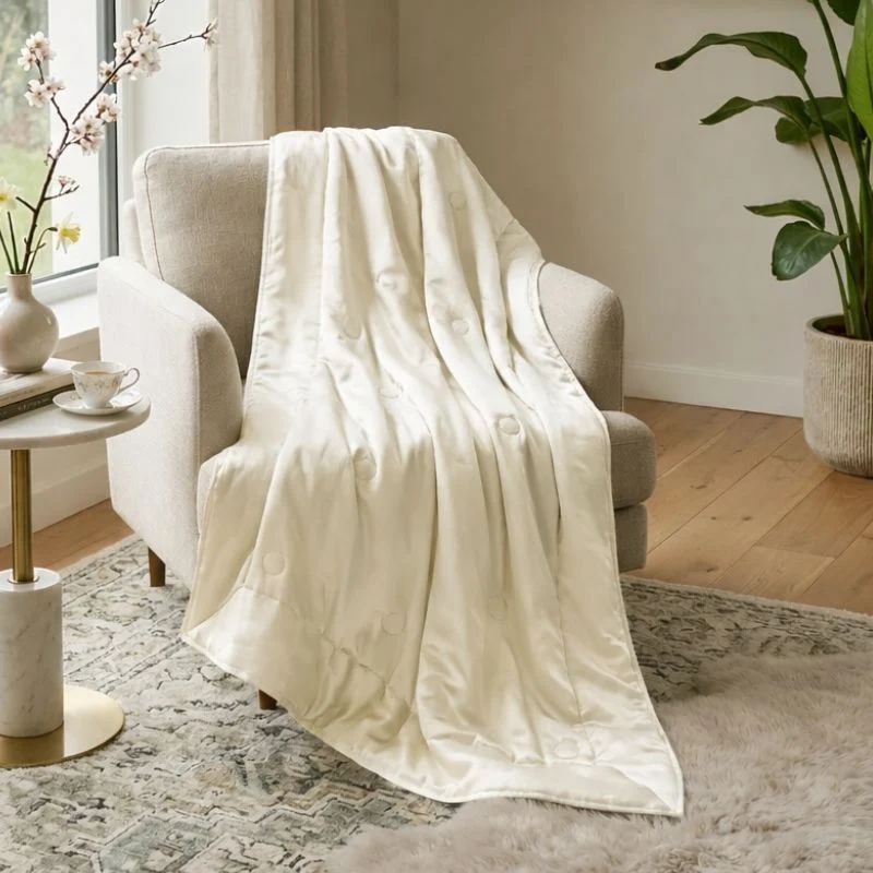 Plaid de luxe en soie