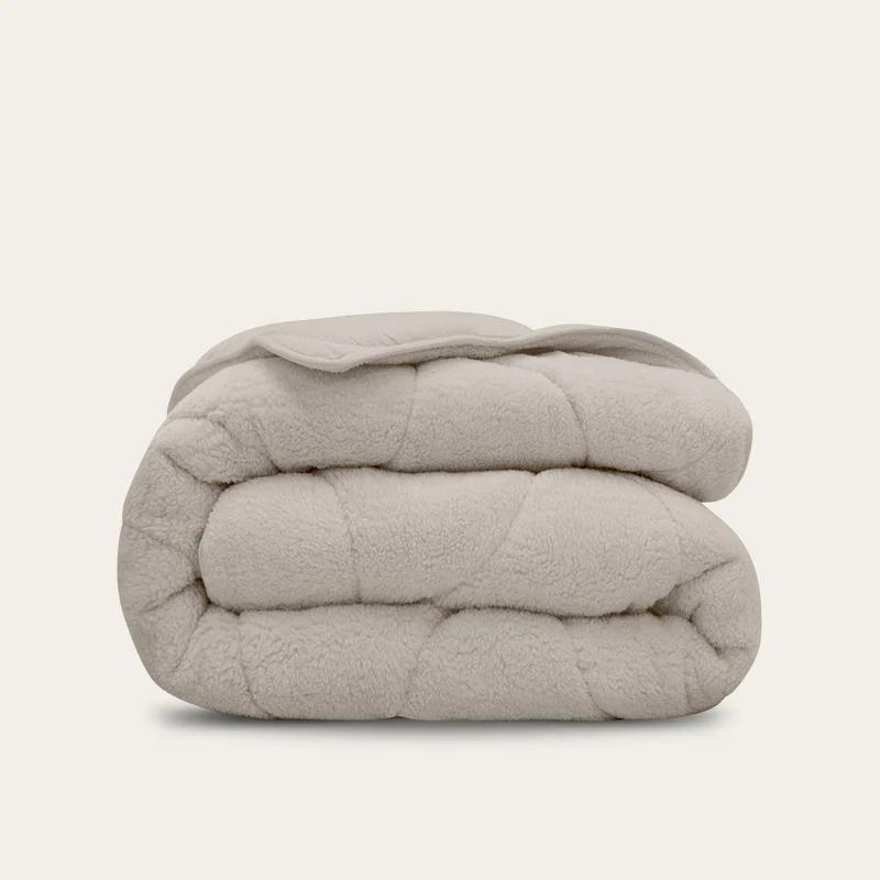 Wasbaar All Season Dekbed | Teddy Wave | Taupe