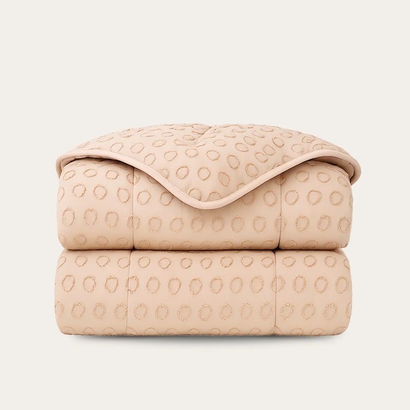 Wasbaar All Season Dekbed | Tufted | Soft Peach