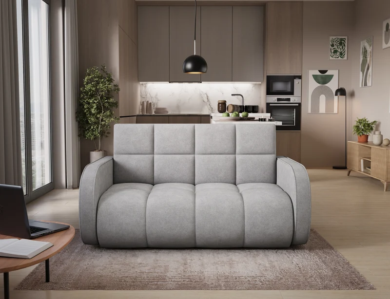 Deverio 3 Seater Condo Size Storage Sleeper Sofa - Light Grey