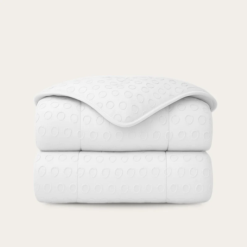 Wasbaar All Season Dekbed | Tufted | Frosty White